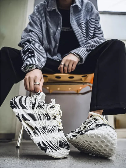 2025 Autumn High End Fashion Trendy Men's Shoes Wear Resistant Light Luxury Daily Color Blocked Casual Sports Shoes