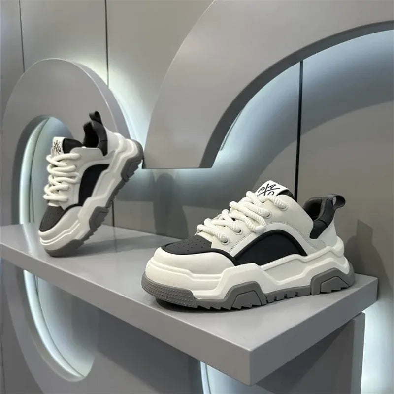 Designer Style Men Shoes White Comfortable Thick Platform Sneakers Fashion Casual Shoes Men 2025 New Brand Sports Trainers Tenis