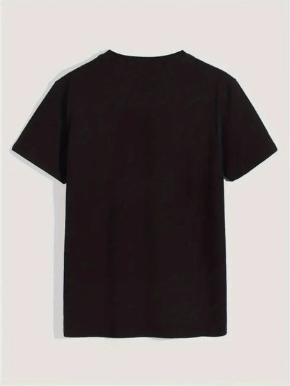 Summer men's comfortable round neck short-sleeved casual T-shirt Italian Milan print pattern