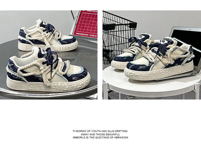 New Fashion Rope Chunky Sneakers Men's Casual Aesthetic Walking Shoes Man Stylish Vulcanize Trainer Male Brand Skateboard Shoes