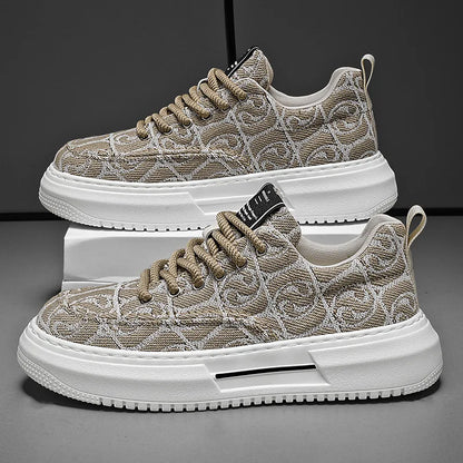 Sneakers Men New Fashion Prints Men's Platform Canvas Shoes Low Top Designer Casual Loafers Flat Vulcanized Shoes Men Footwear