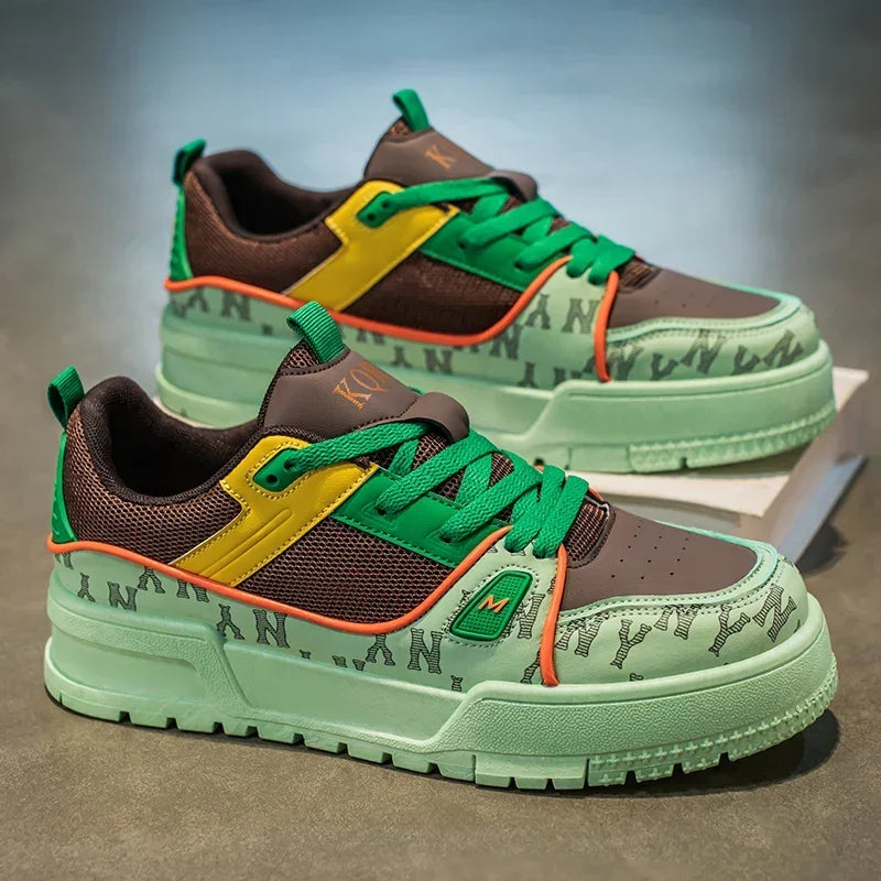 2025 New Spring Shoes for Men Thick Soles Increase Board Shoes All Casual Sports Shoes Fashion Trend Ins Men Board Shoes