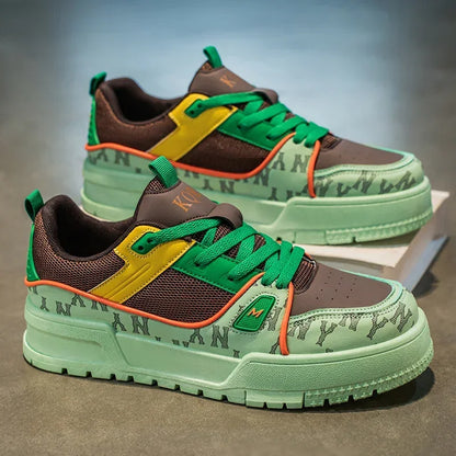 2025 New Spring Shoes for Men Thick Soles Increase Board Shoes All Casual Sports Shoes Fashion Trend Ins Men Board Shoes