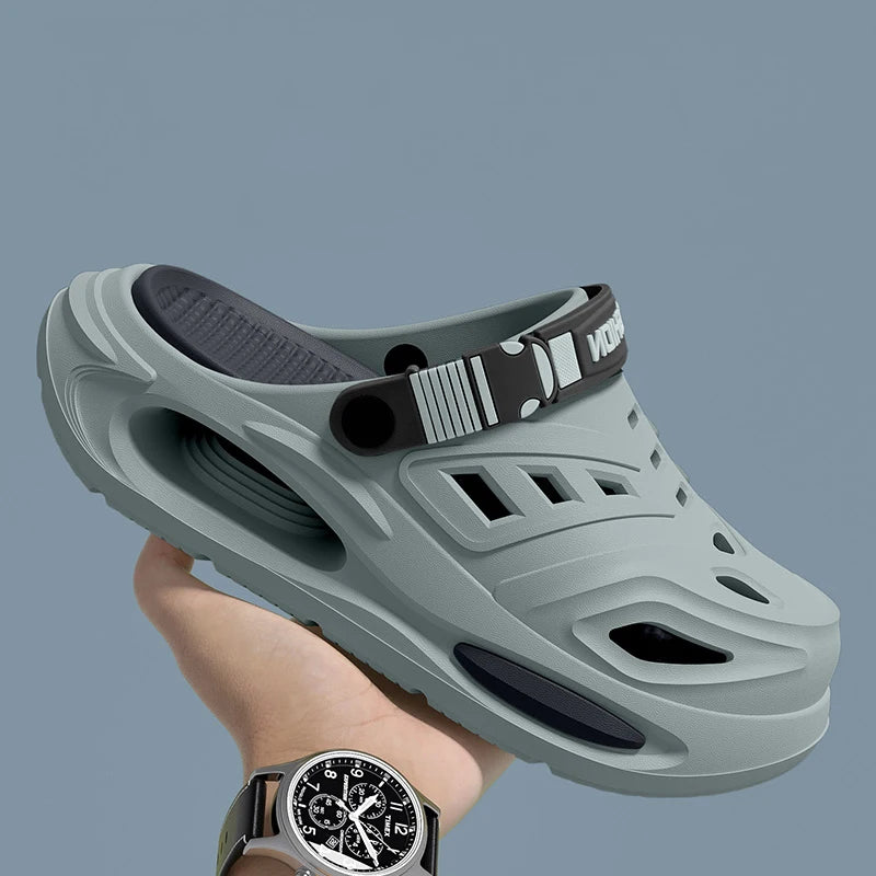 Smile Men's And Women's Cave Shoes Fashion Breathable Sandals With Removable Insoles Non-slip Cushioned Thickened Soft Slippers