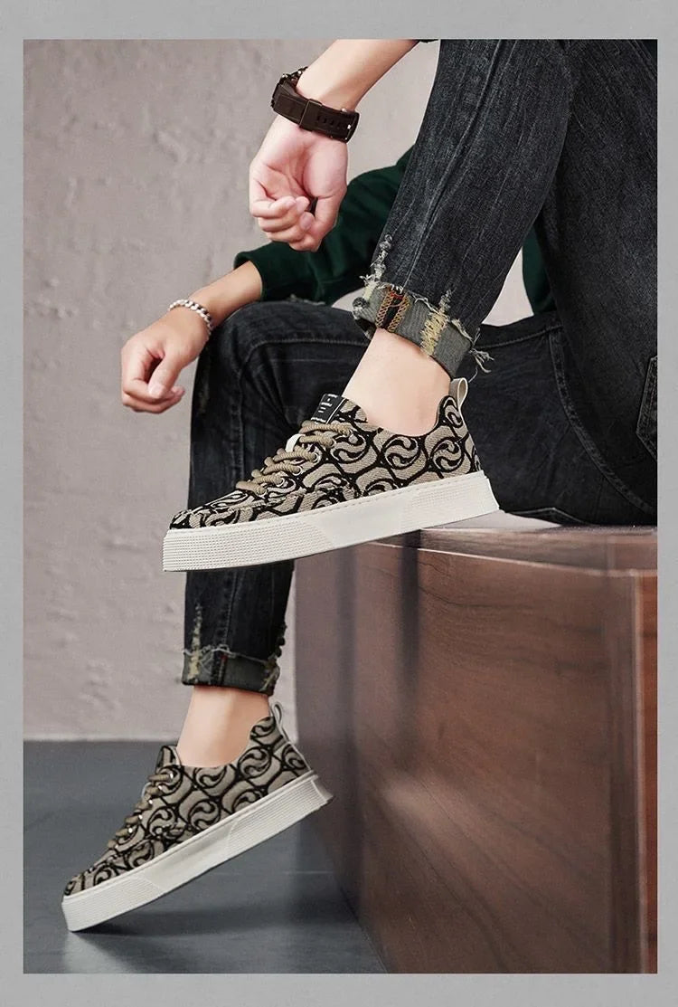 2025 Summer Men's Shoes New Breathable Canvas Shoes Men's Trend Versatile Sports Shoes Casual Shoes Board Shoes Trendy Shoes