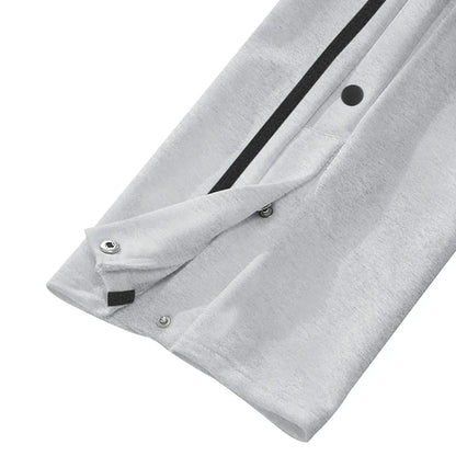 2024 Casual Sports Breasted Pants Men's Autumn New Button Loose Straight Drawstring Oversized Sweatpants Trousers Free shipping