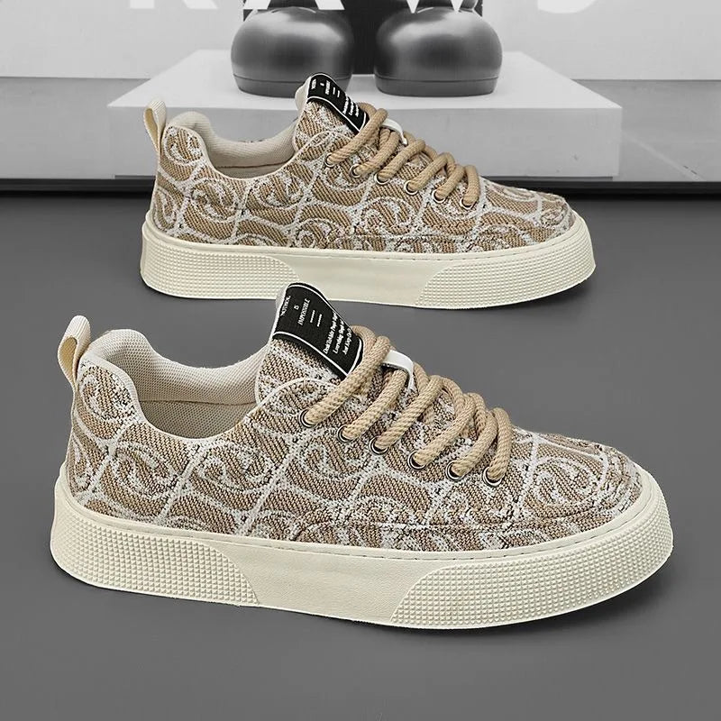 2025 Summer Men's Shoes New Breathable Canvas Shoes Men's Trend Versatile Sports Shoes Casual Shoes Board Shoes Trendy Shoes