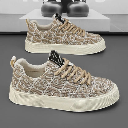 2025 Summer Men's Shoes New Breathable Canvas Shoes Men's Trend Versatile Sports Shoes Casual Shoes Board Shoes Trendy Shoes