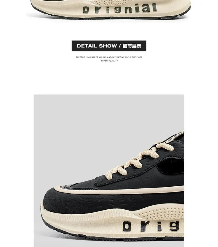 New Sneakers Men Wear Resistant Anti Slip Breathable Running Shoes Thick Soled Height Boosting Casual Shoes Zapatos Para Hombres