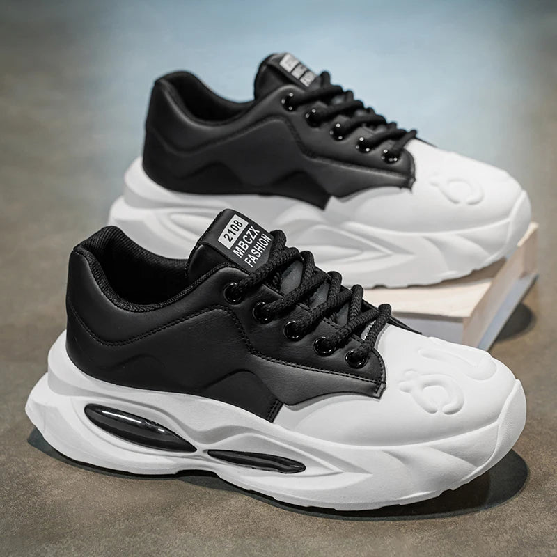 Thick Sole Men Chunky Sneakers Outdoor Wear-resistant Male Trends 2025 New Mens Casual Shoes Fashion Comfort Anti Slip Vulcanize