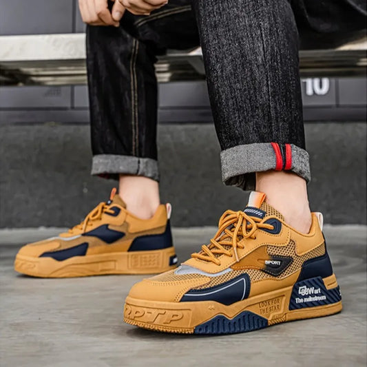 Men's Casual Sports Shoes Low-Top Fashion Trend Mesh Men Skateboard Shoes New 2025 Summer Outdoor Sports Shoes Tenis Masculino