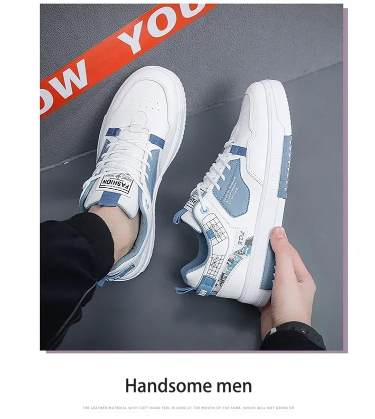 2025 Fashion Men Casual Platform Sneakes LaceUp Trainers Student Sneakes Mens Vulcanized Shoes Tennis Sneakers