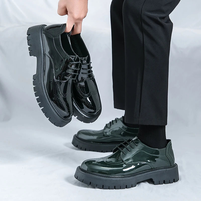 Men's Loafers Luxury Brand Leather Dress Shoes Breathable Slip-On Solid Formal Casual Shoes Handmade Designer Men Shoes Mocassin