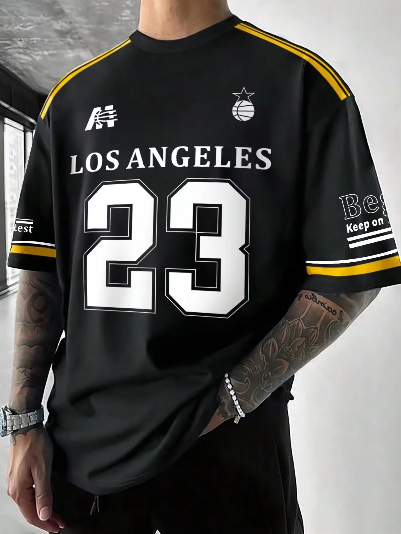 Los Angeles Print Graphic T-Shirt Short Sleeve Sports Women's T-shirt Unisex Casual Daily Wear Summer Men's Racing T-shirt