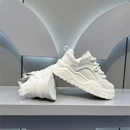 Designer Style Men Shoes White Comfortable Thick Platform Sneakers Fashion Casual Shoes Men 2025 New Brand Sports Trainers Tenis