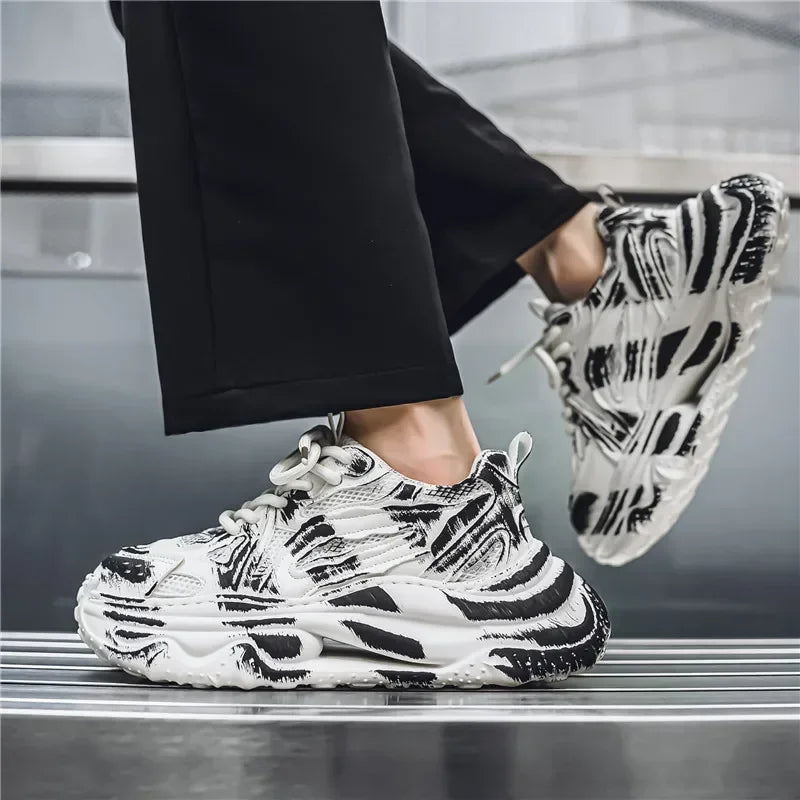 2025 Autumn High End Fashion Trendy Men's Shoes Wear Resistant Light Luxury Daily Color Blocked Casual Sports Shoes