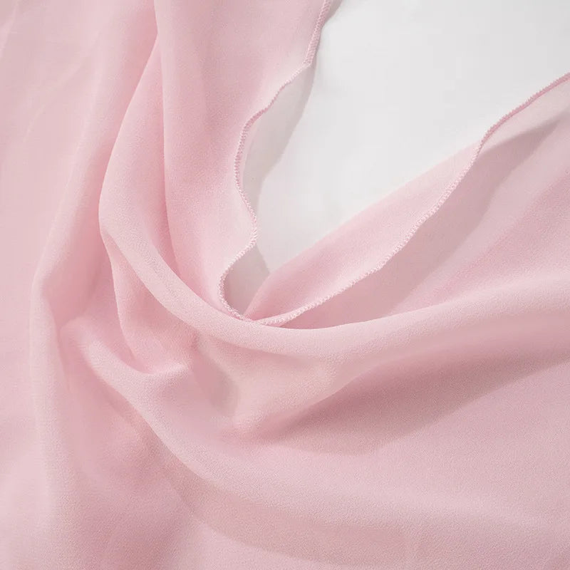 Sexy Deep V-Neck Nightgown Trendy Pink Backless Flare sleeve Sheer Mini Dress Women's Sensual Clothing Sleepwear Loungewear Pjs