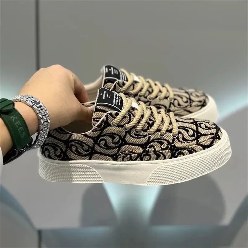 Men's Shoes Spring New Versatile Canvas Shoes Low Cut Casual Board Shoes Design Sense Sports Shoe Sneakers Men Zapatos Casuales
