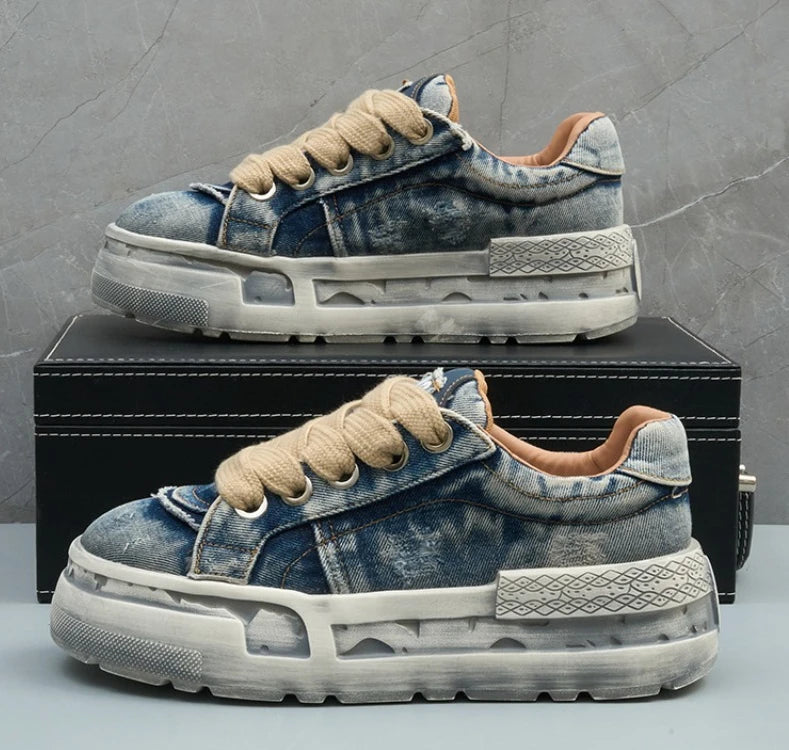 Spring and Autumn New Fashionable Anti slip and Wear resistant Men's Vulcanized Shoes Canvas Casual Sports Men's Board Shoes