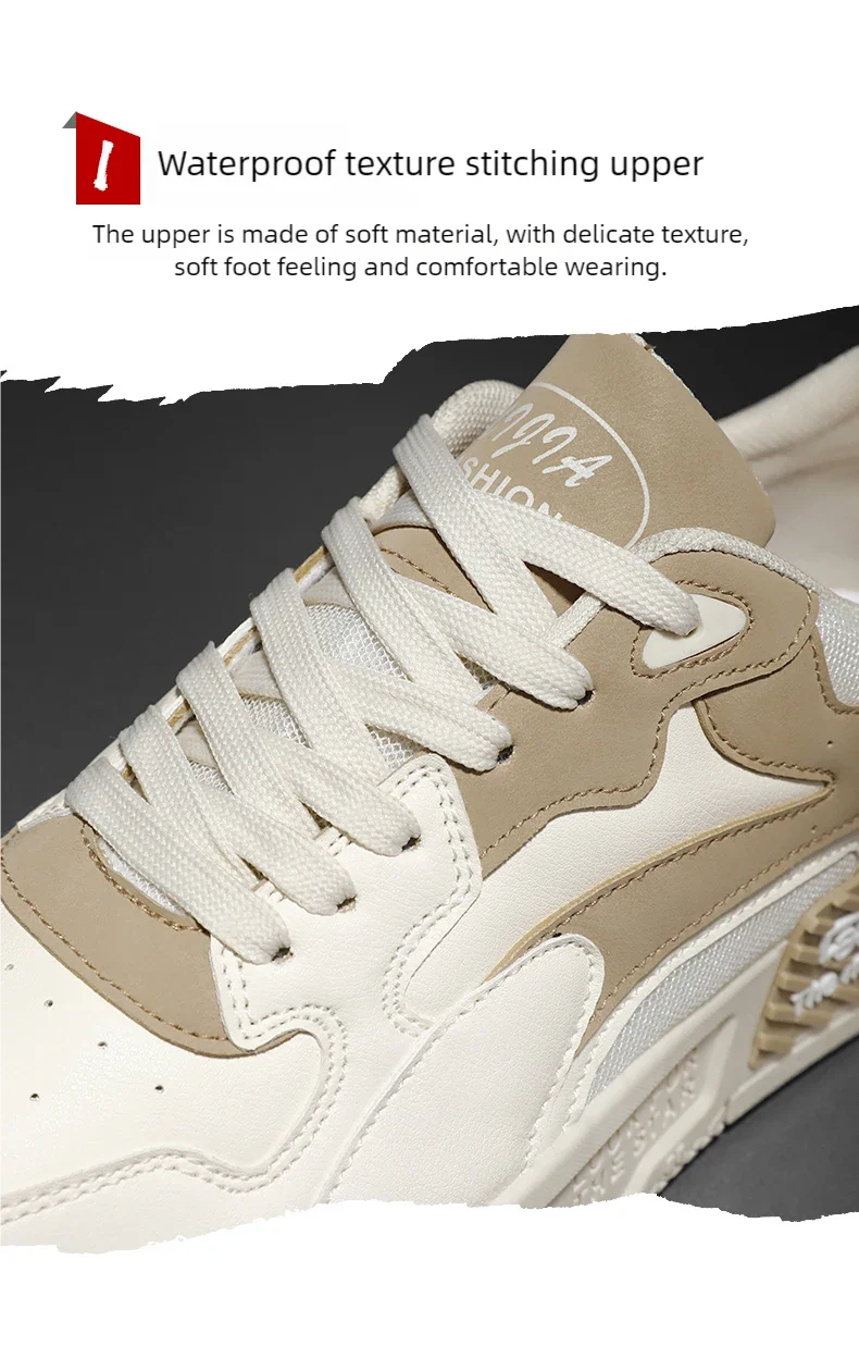 Men's thick soled casual shoes breathable non slip Four Seasons soft soled outdoor walking shoes flat shoes sports board shoes