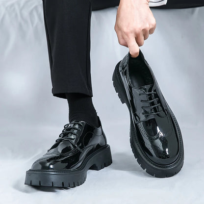 Men's Loafers Luxury Brand Leather Dress Shoes Breathable Slip-On Solid Formal Casual Shoes Handmade Designer Men Shoes Mocassin
