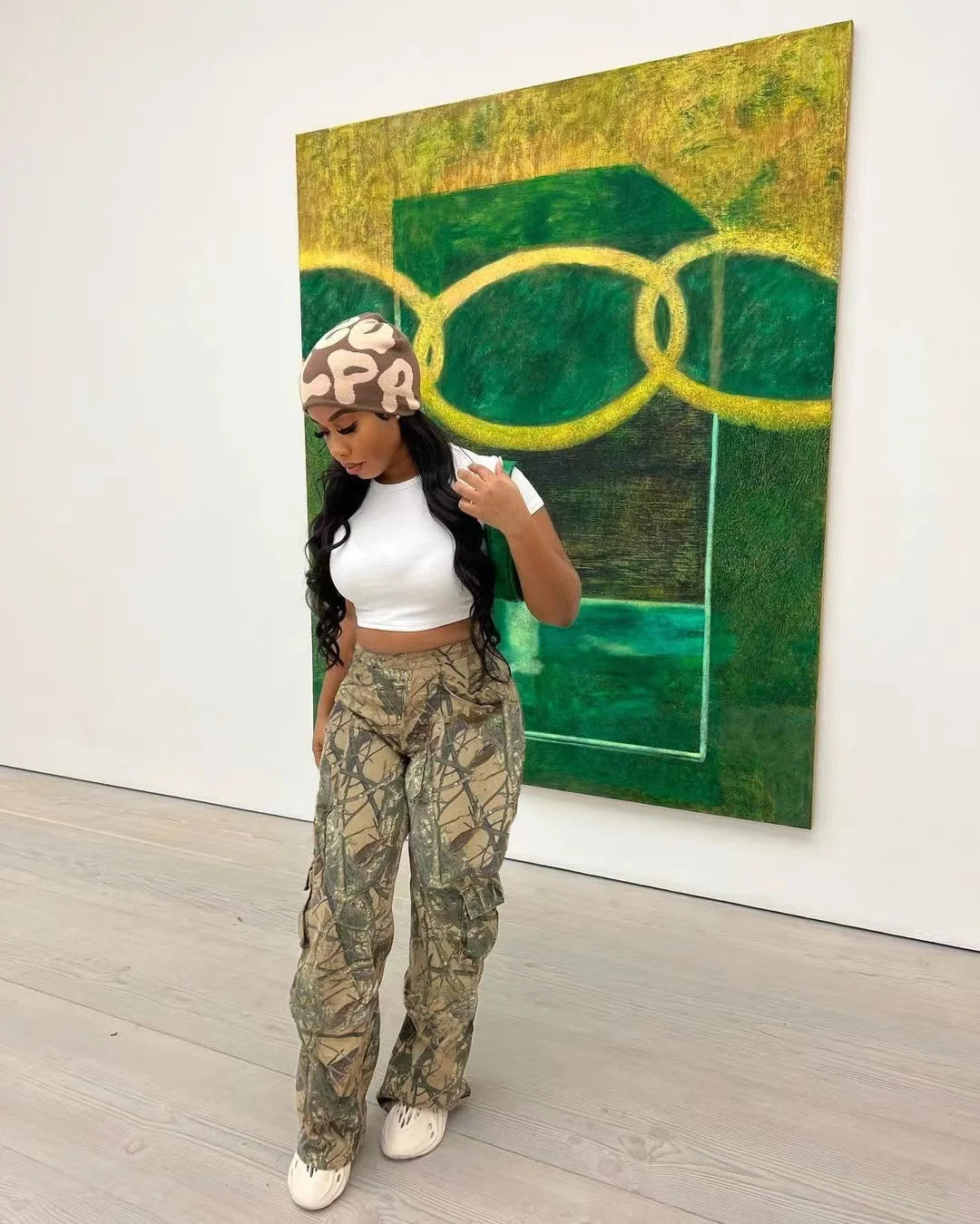 FAGADOER Casual Camouflage Cargo Pants Fashion Y2K Street Wide Leg Pants Women High Waisted Button Pocket Trousers Bottoms 2023