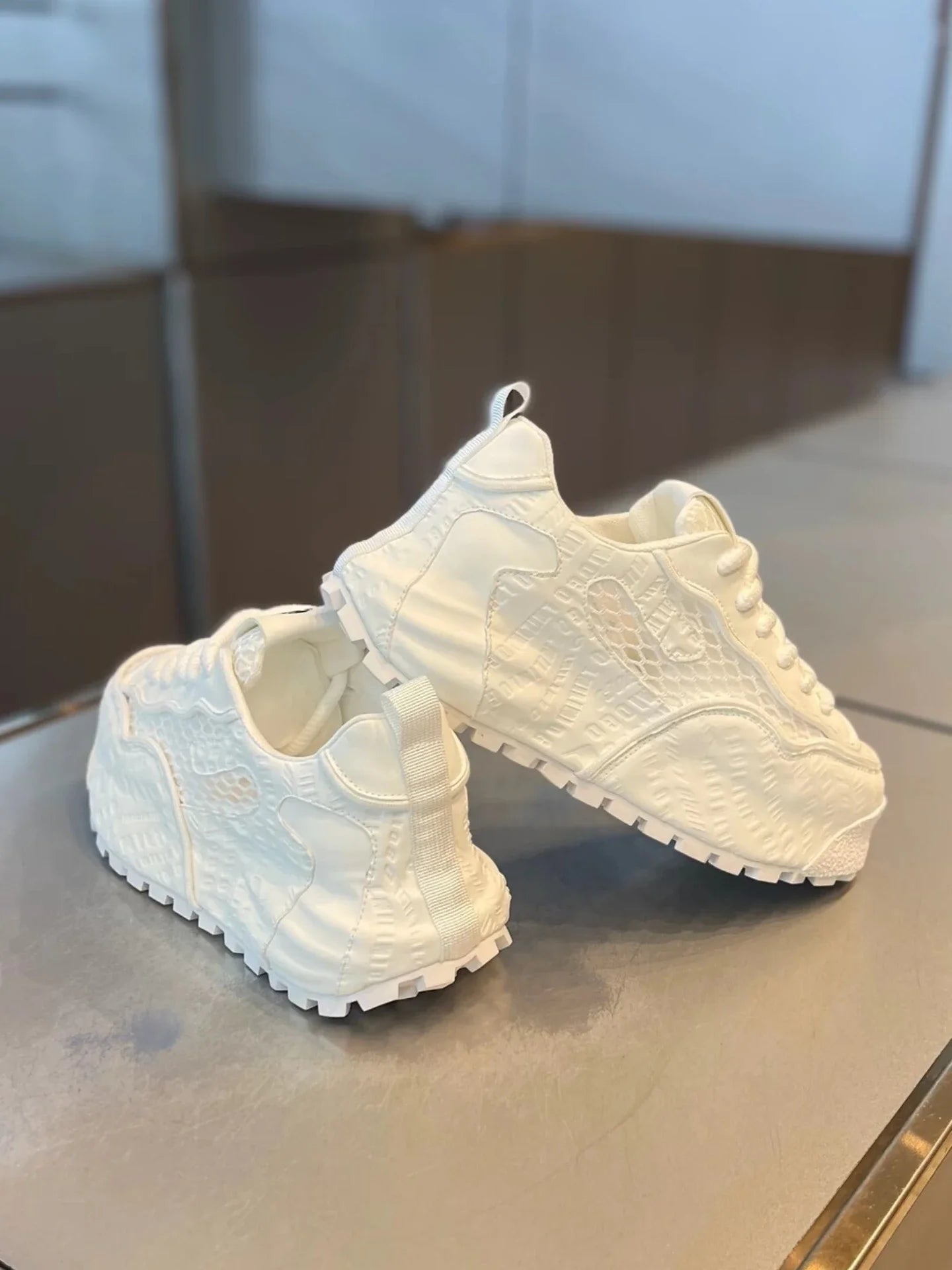 Chunky Sneaker Men Designer Cover Bottom Board Shoes Fashion Casual Mesh Breathable Increased Internal Flat Platform Sport Shoes