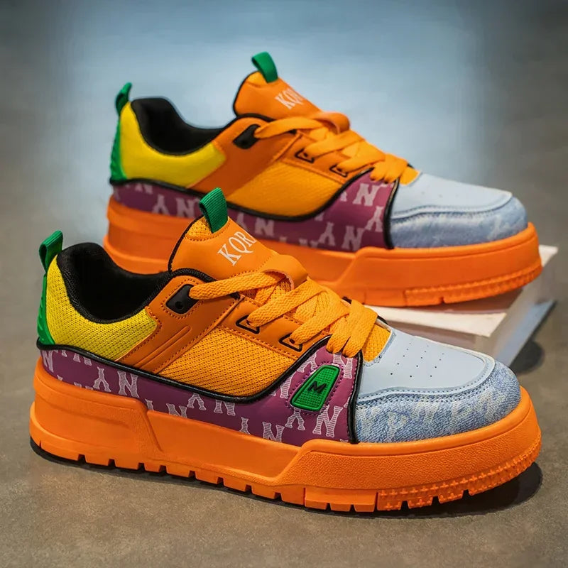 2025 New Spring Shoes for Men Thick Soles Increase Board Shoes All Casual Sports Shoes Fashion Trend Ins Men Board Shoes