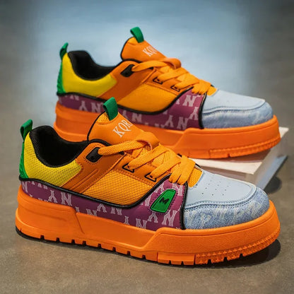 2025 New Spring Shoes for Men Thick Soles Increase Board Shoes All Casual Sports Shoes Fashion Trend Ins Men Board Shoes
