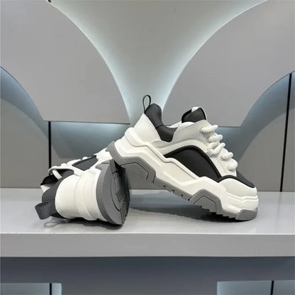 Designer Style Men Shoes White Comfortable Thick Platform Sneakers Fashion Casual Shoes Men 2025 New Brand Sports Trainers Tenis