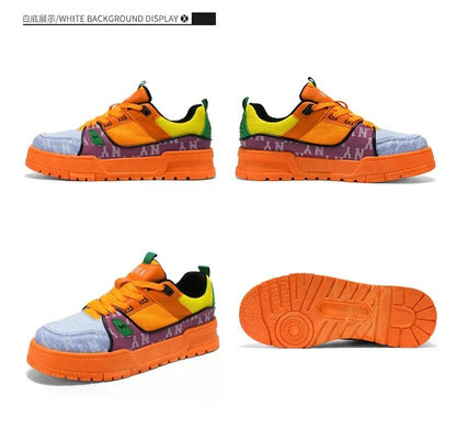 2025 New Spring Shoes for Men Thick Soles Increase Board Shoes All Casual Sports Shoes Fashion Trend Ins Men Board Shoes
