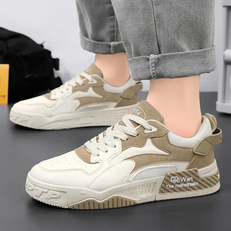 Autumn Men's Comfortable Sneakers Trendy Lace-up Platform Shoes 2025 New Men's Lightweight Casual Sneakers Zapatillas Hombre