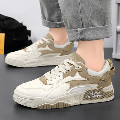 Autumn Men's Comfortable Sneakers Trendy Lace-up Platform Shoes 2025 New Men's Lightweight Casual Sneakers Zapatillas Hombre