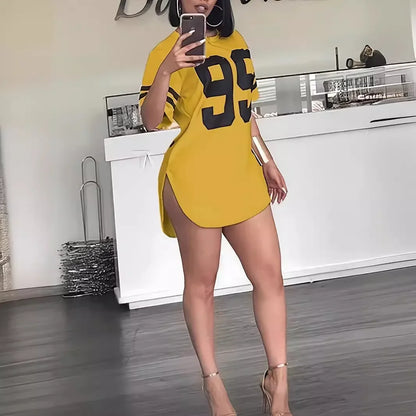 Plus Size Elegant Simple round Neck Long T-Shirt plus Size Printed Solid Color Cross-Border Spring Summer Women's Fashion Top