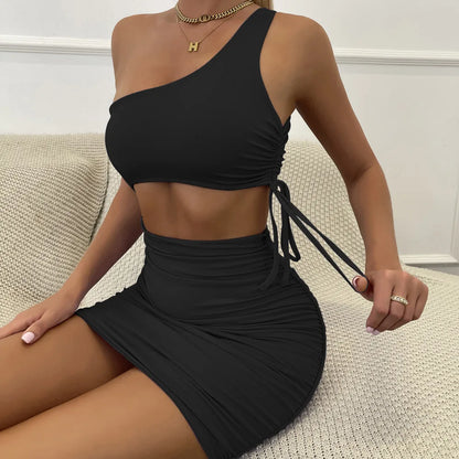 2025 Women's Clothing, Sexy Fashion Hollow Lace Up Pleated Night Club Party Dress Vestidos Plus Size 9XL 8XL 7XL 6XL XXXXXL