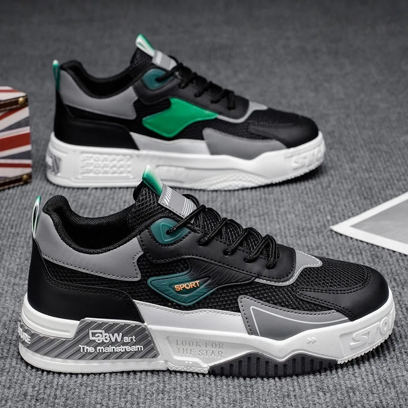 Men's Casual Sports Shoes Low-Top Fashion Trend Mesh Men Skateboard Shoes New 2025 Summer Outdoor Sports Shoes Tenis Masculino