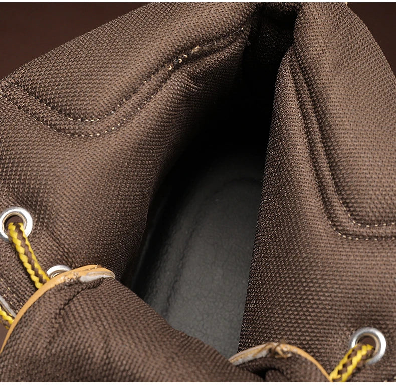 High Top Boots Men's Leather Shoes Fashion Motorcycle Ankle Boots for Men Winter Boots Man Shoes Lace-Up Botas Hombre