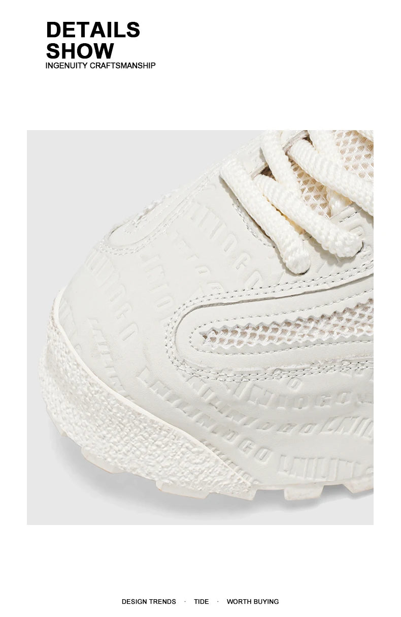 New Mens Shoes Large Size Breathable Sneakers Breathable Composite Seiko Upper Thickened Anti-slip Wear-resistant Soles Shoe