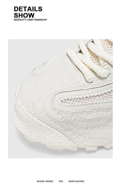New Mens Shoes Large Size Breathable Sneakers Breathable Composite Seiko Upper Thickened Anti-slip Wear-resistant Soles Shoe