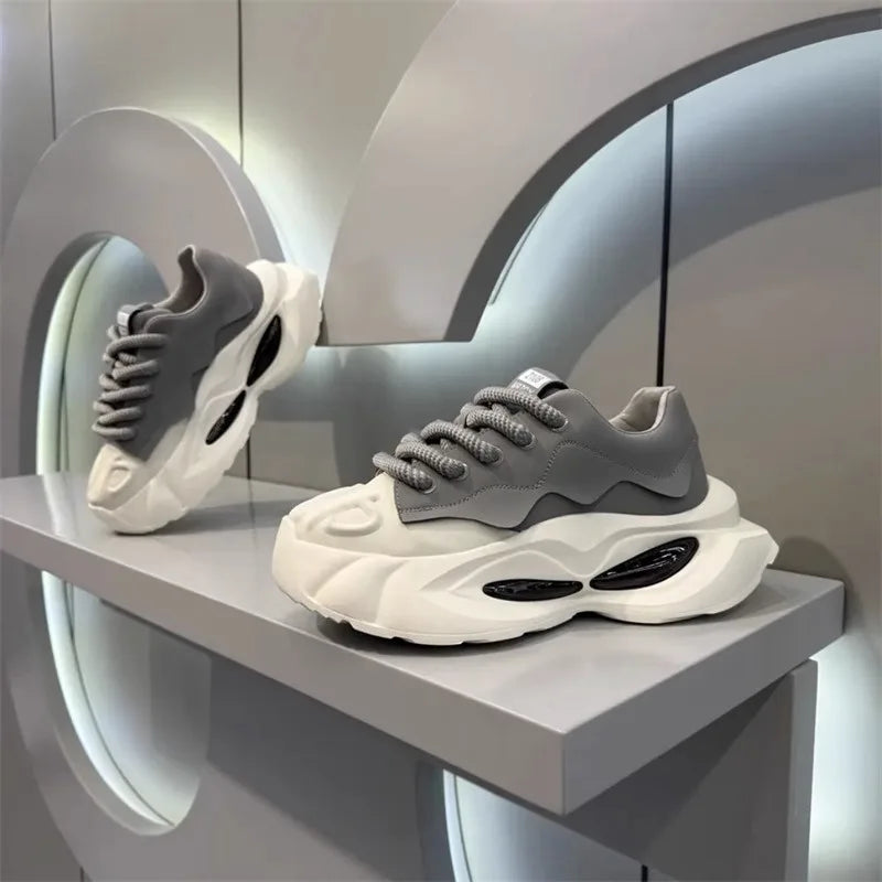 2025 New Men's Classic Sneakers Trendy Versatile Fashion Casual Shoes Thick soled Height Boosting Lightweight Running Shoes