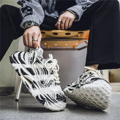 2025 Autumn High End Fashion Trendy Men's Shoes Wear Resistant Light Luxury Daily Color Blocked Casual Sports Shoes