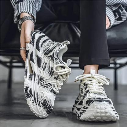 2025 Autumn High End Fashion Trendy Men's Shoes Wear Resistant Light Luxury Daily Color Blocked Casual Sports Shoes