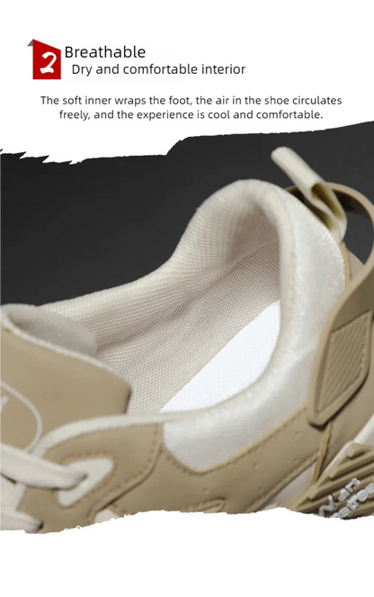 Men's thick soled casual shoes breathable non slip Four Seasons soft soled outdoor walking shoes flat shoes sports board shoes
