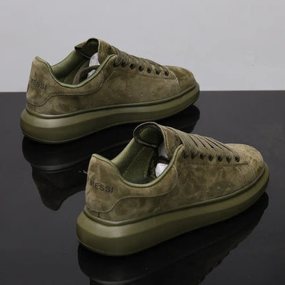 Sneakers Casual Plus Size 43 44 Women Men Designer Board Shoes Fashion Microfiber Leather Increased Internal Flat Platform Shoes