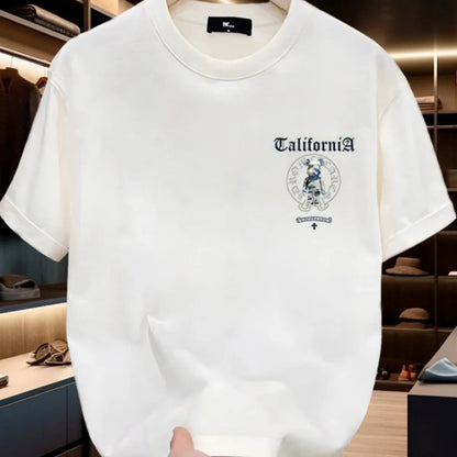 Fashion brand violent bear print t-shirt men's 2025 summer new American loose casual 100% cotton breathable t-shirt street wear