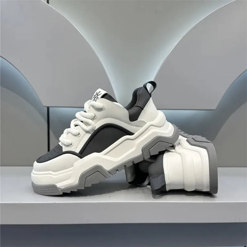 Designer Style Men Shoes White Comfortable Thick Platform Sneakers Fashion Casual Shoes Men 2025 New Brand Sports Trainers Tenis