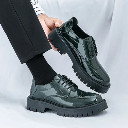Men's Loafers Luxury Brand Leather Dress Shoes Breathable Slip-On Solid Formal Casual Shoes Handmade Designer Men Shoes Mocassin