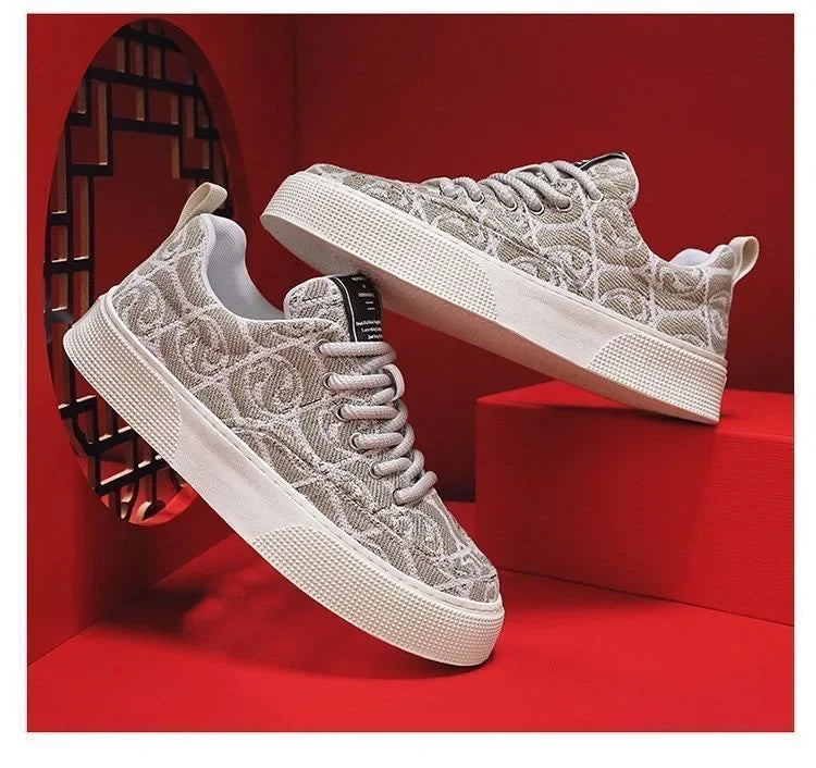 2025 Summer Men's Shoes New Breathable Canvas Shoes Men's Trend Versatile Sports Shoes Casual Shoes Board Shoes Trendy Shoes