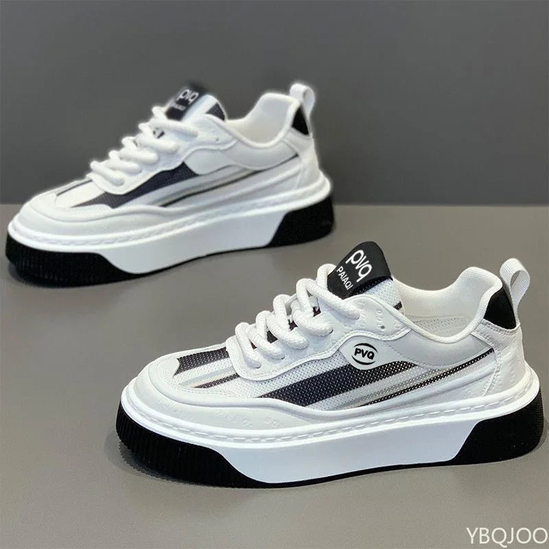 Spring and Autumn Fashion Trends Versatile Men's Sports and Leisure Shoes Thick Soled Height Increasing Breathable Men's Shoes