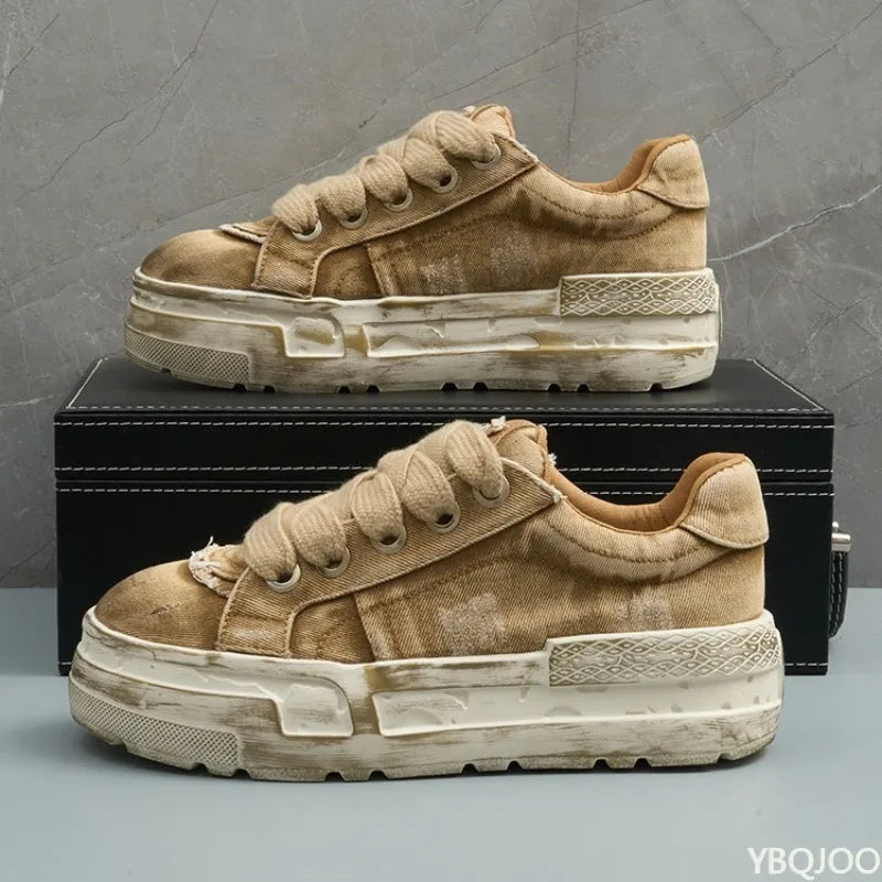 Spring and Autumn New Fashionable Anti slip and Wear resistant Men's Vulcanized Shoes Canvas Casual Sports Men's Board Shoes
